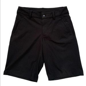 Lululemon Commission Classic Fit 10.5” Warpstreme Shorts Mens Sz 32 Black Check